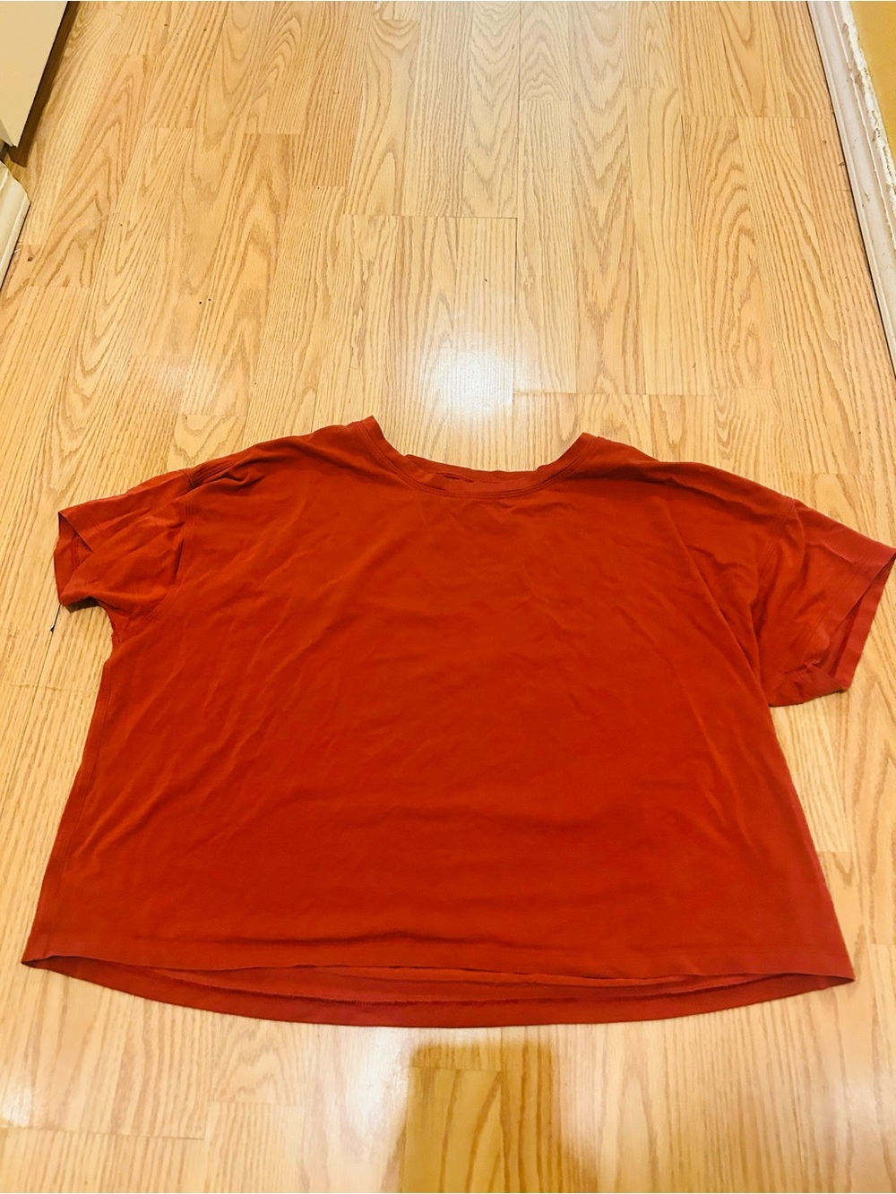 Lululemon Women’s Short Sleeve Scoop Neck Top - Burnt orange s M/L